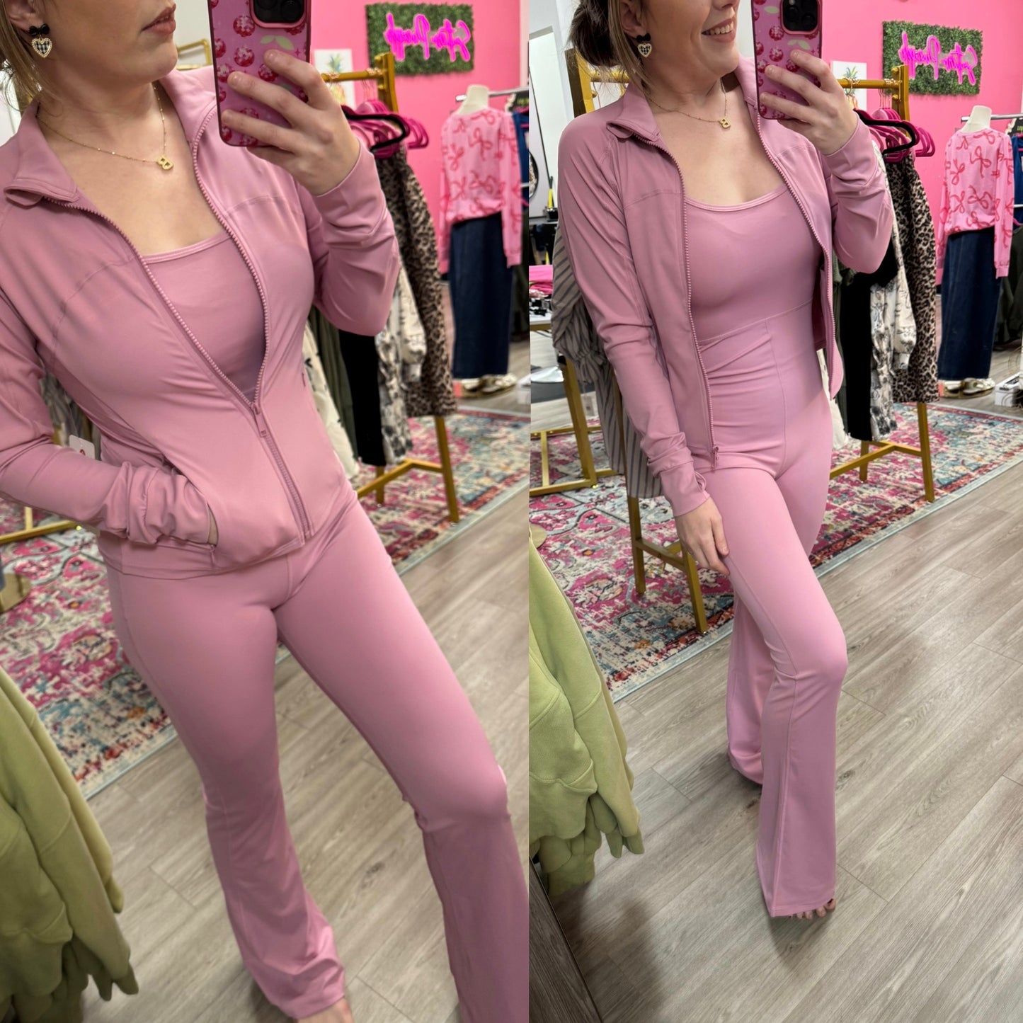 Rose jumpsuit and jacket set
