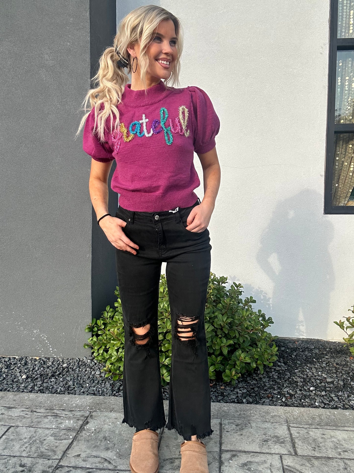 Grateful Tinsel Top