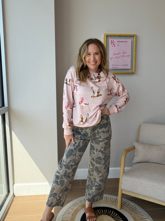 Camo Wide Leg Pants