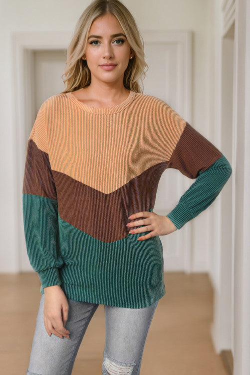 Colorblock Ribbed Longsleeve