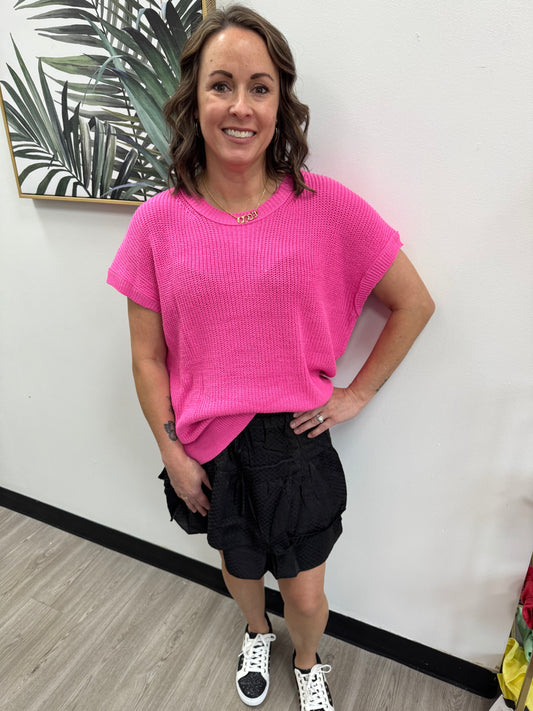 Black checkered ruffle skirt