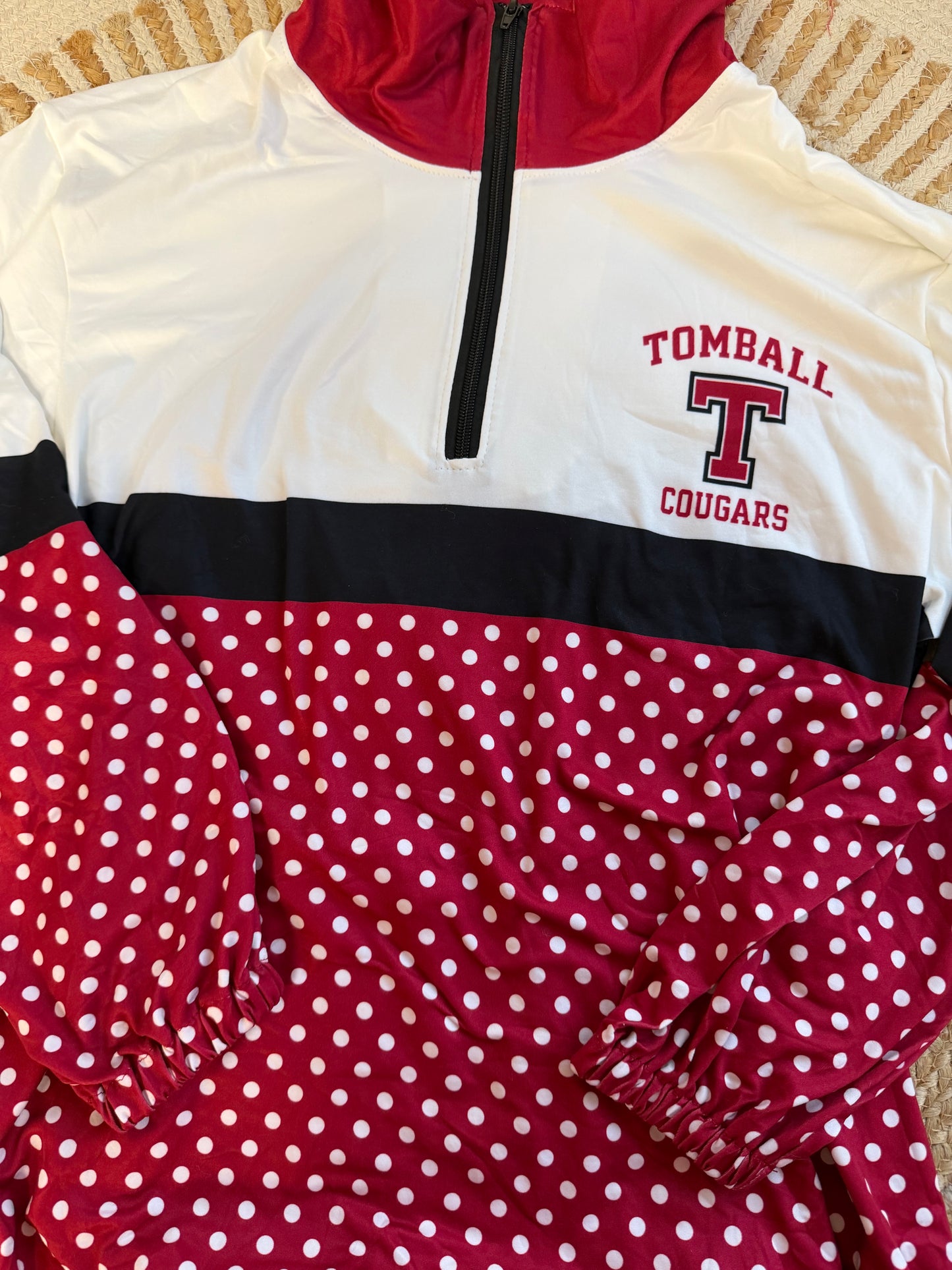 Tomball Cougars Polka Dot Lightweight Windbreaker