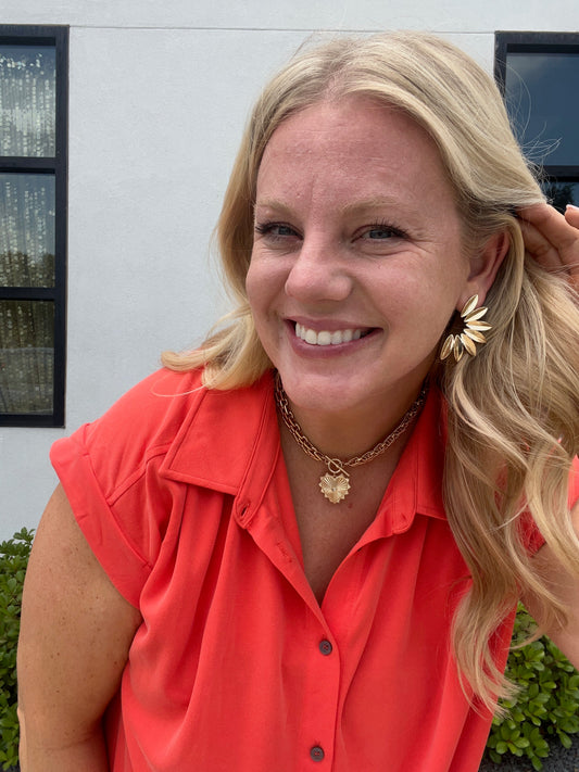 Linked in Love Gold Heart Necklace