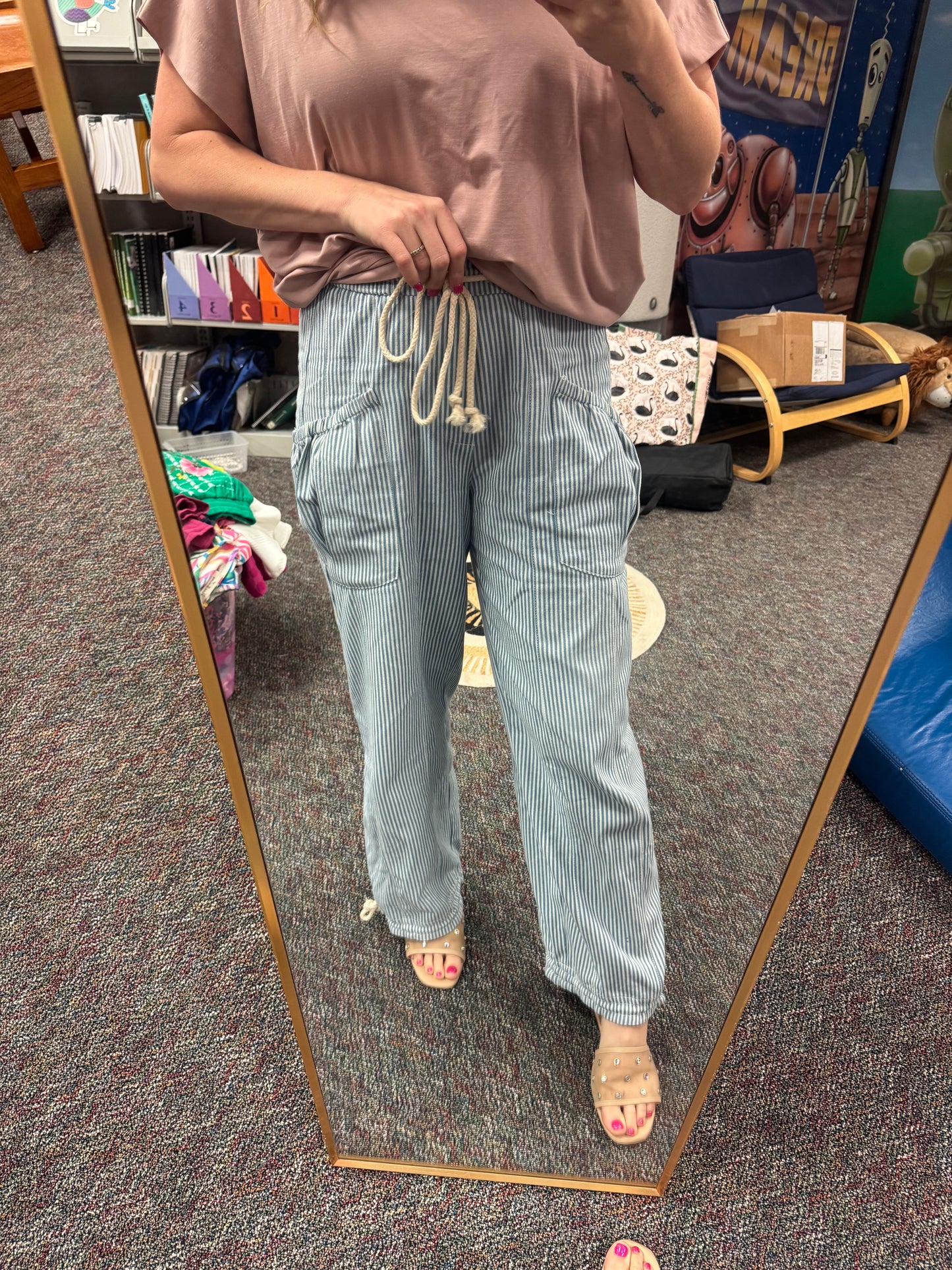 Seaside Stripe Drawstring Joggers