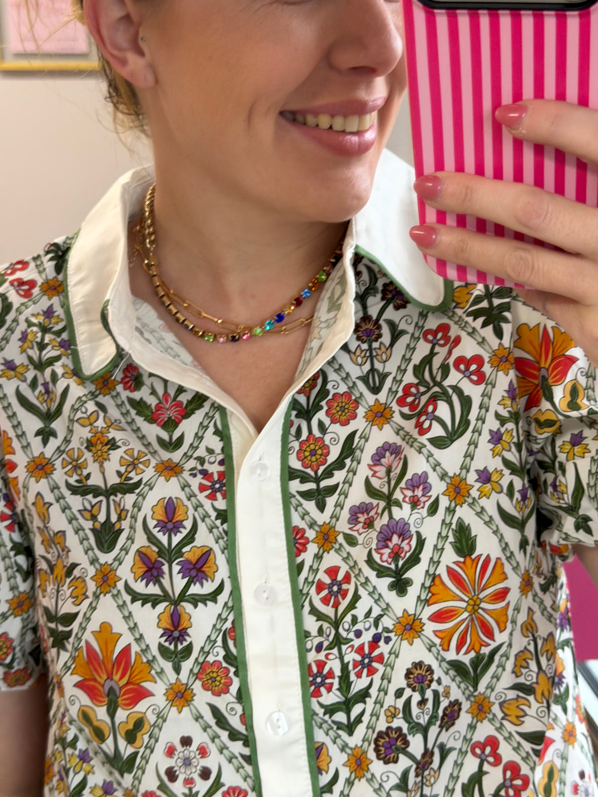 Rainbow Gem Tennis Necklace