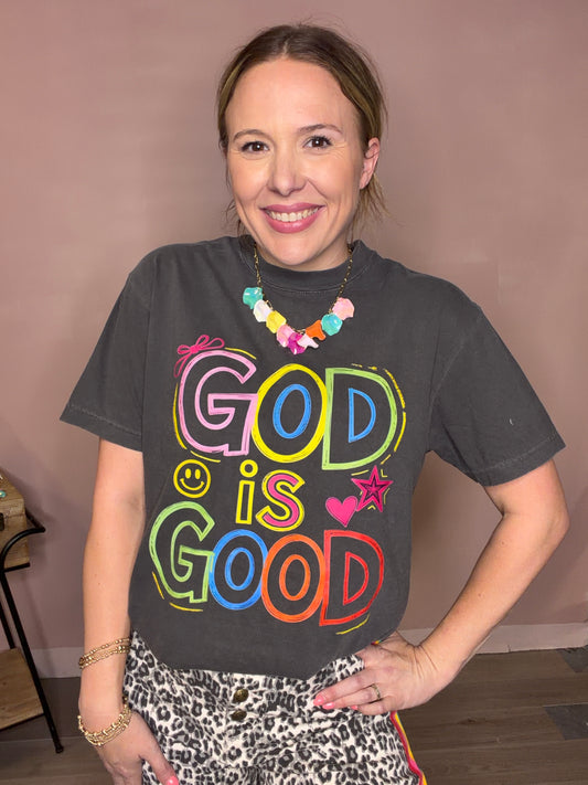 God Is Good Colorful Graphic Tee
