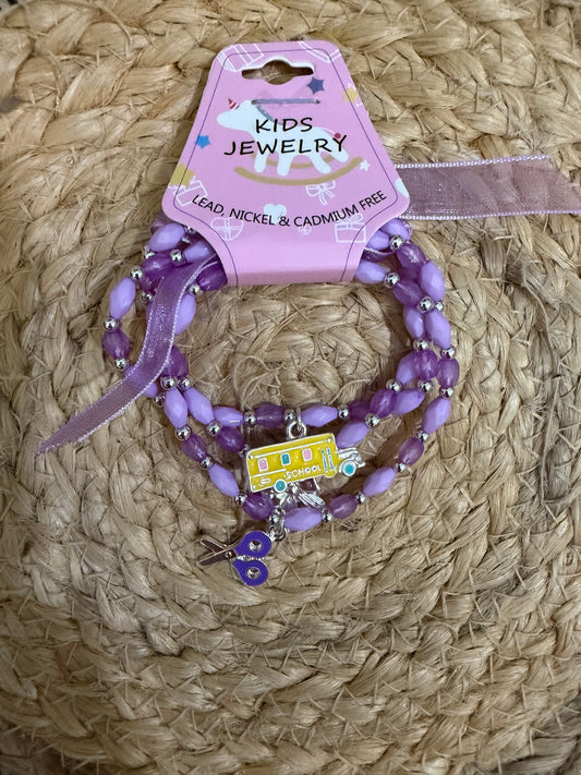 Kids Back-to-School Stretch Bracelet Set