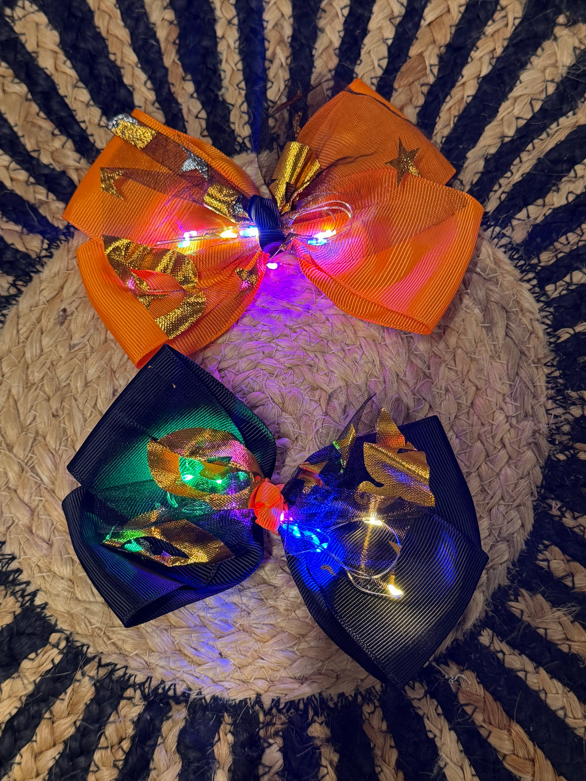 LED Light-Up Halloween Hair Bow