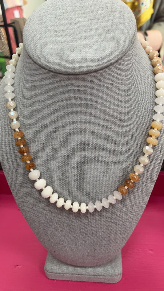 Nude Beaded Necklace