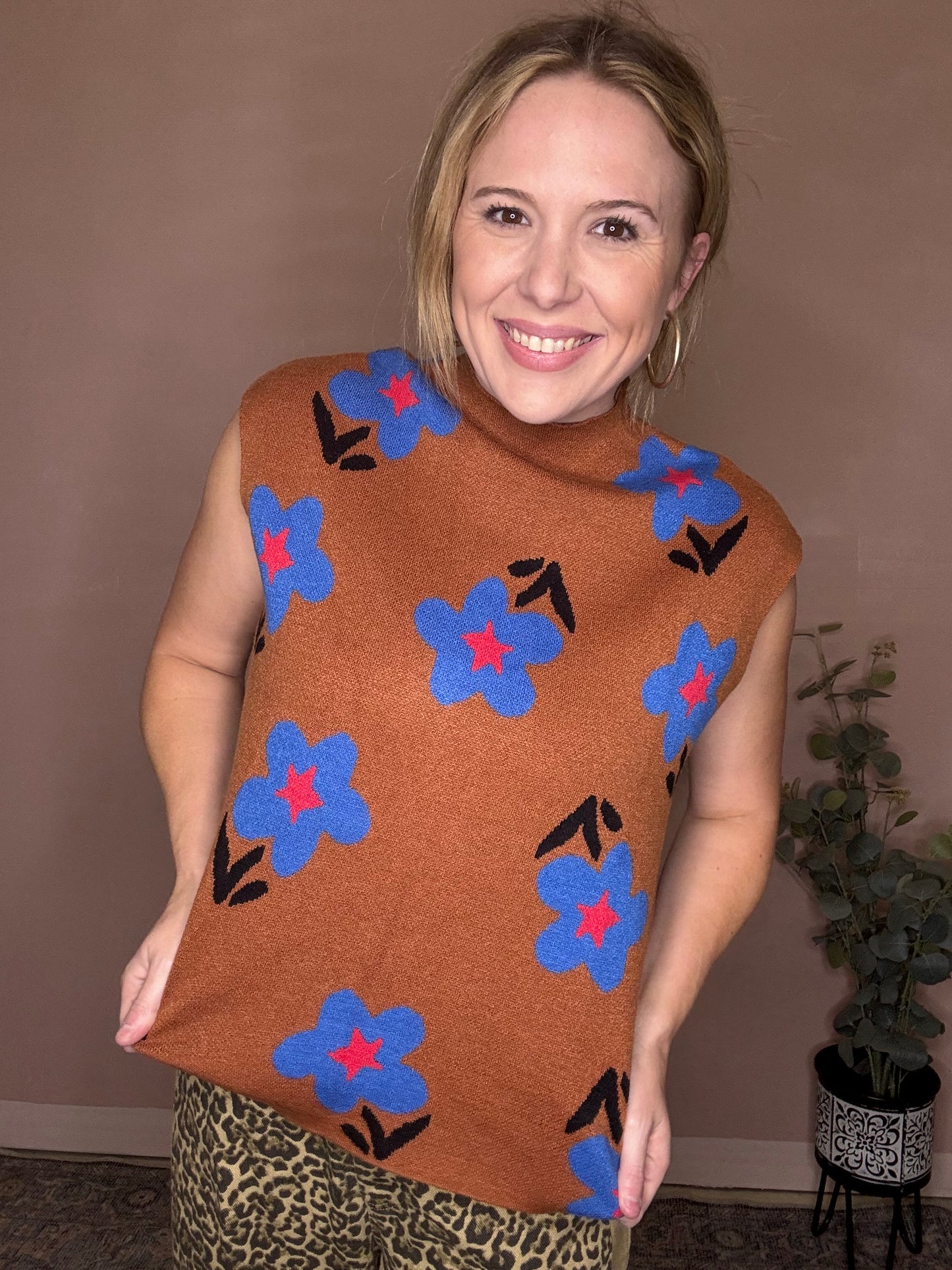 Retro Bloom Knit Sweater