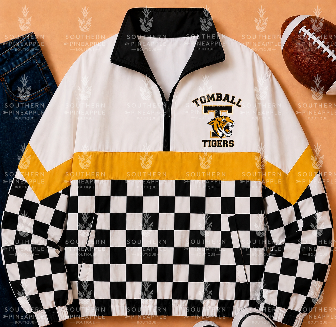 Tomball Tigers Spirit Windbreaker Quarter Zip Preorder