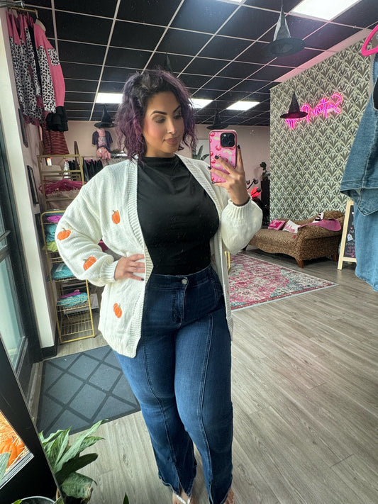 Ivory Pumpkin Cardigan