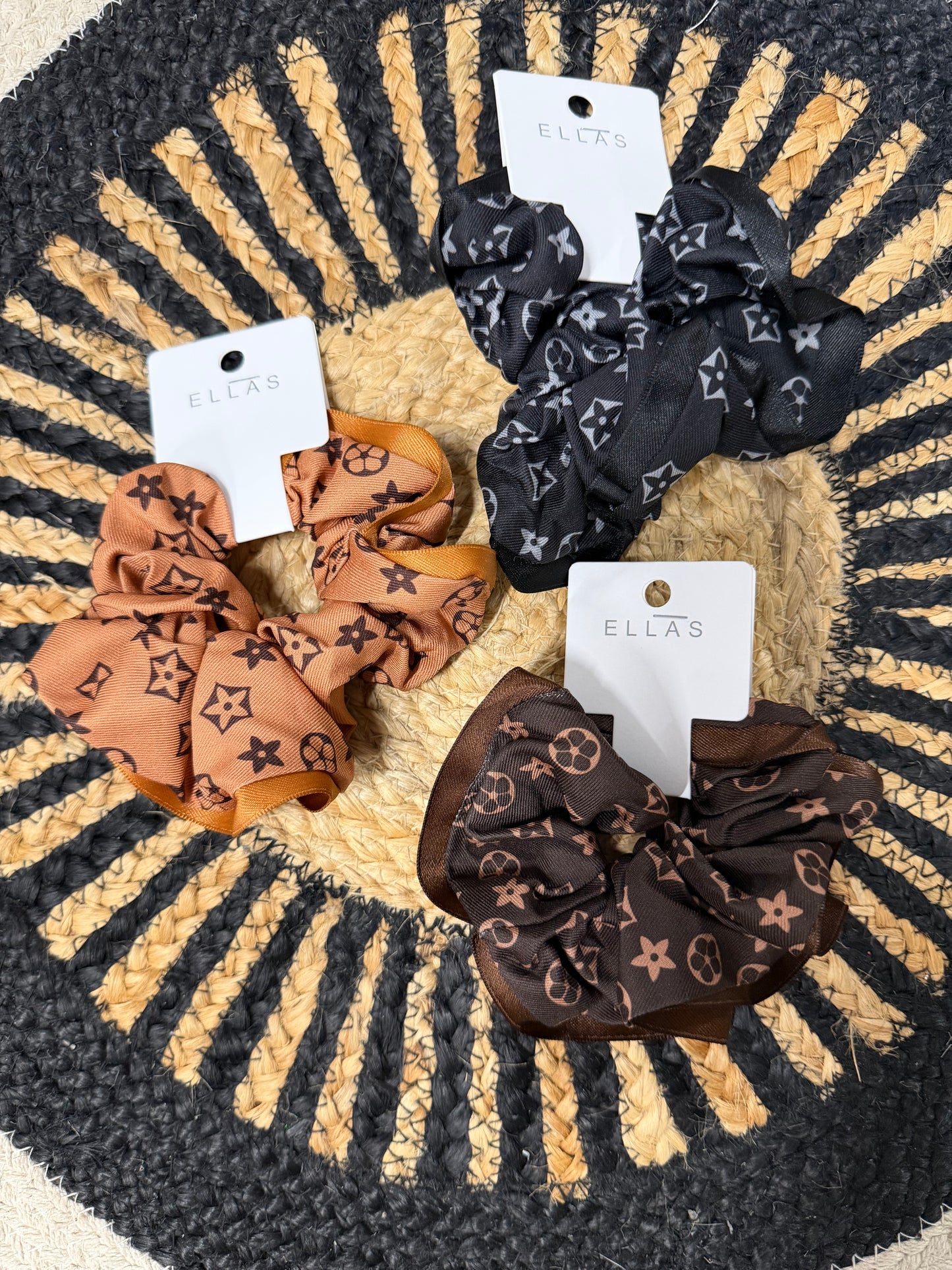 Luxe Satin Monogram-Inspired Scrunchie