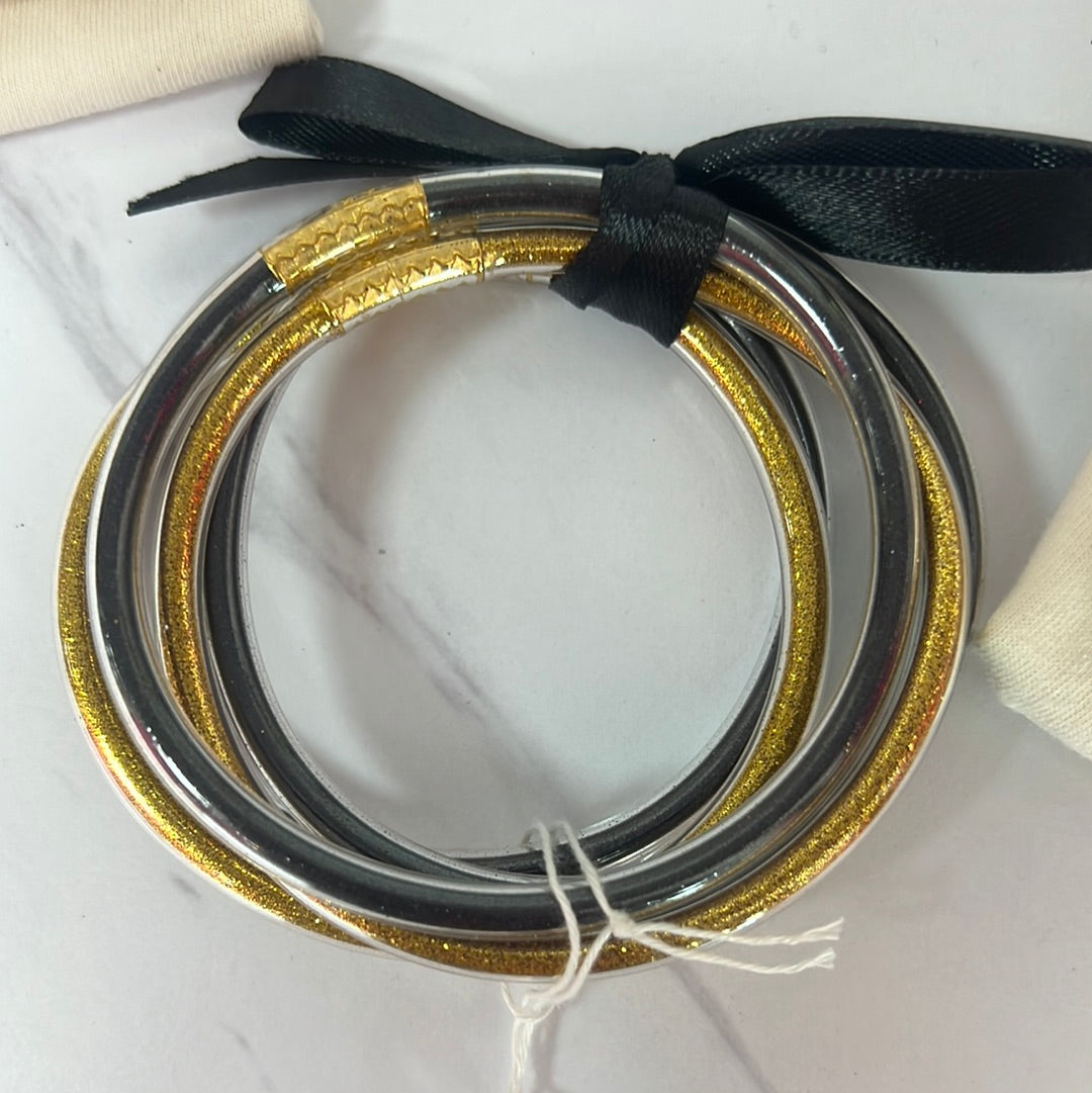 Black and Gold Tube Bracelet