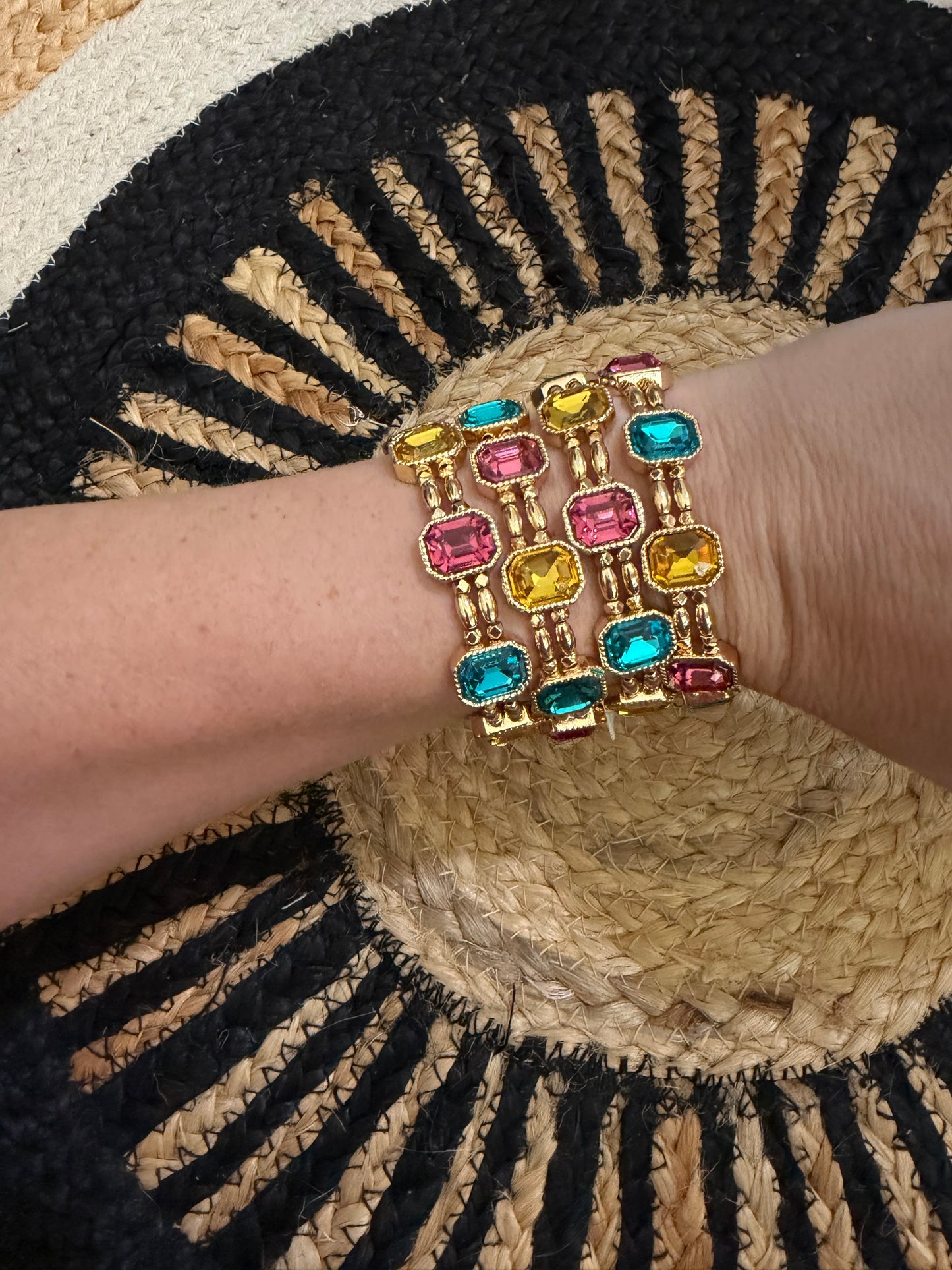 Multicolor Jewel Stretch Bracelet