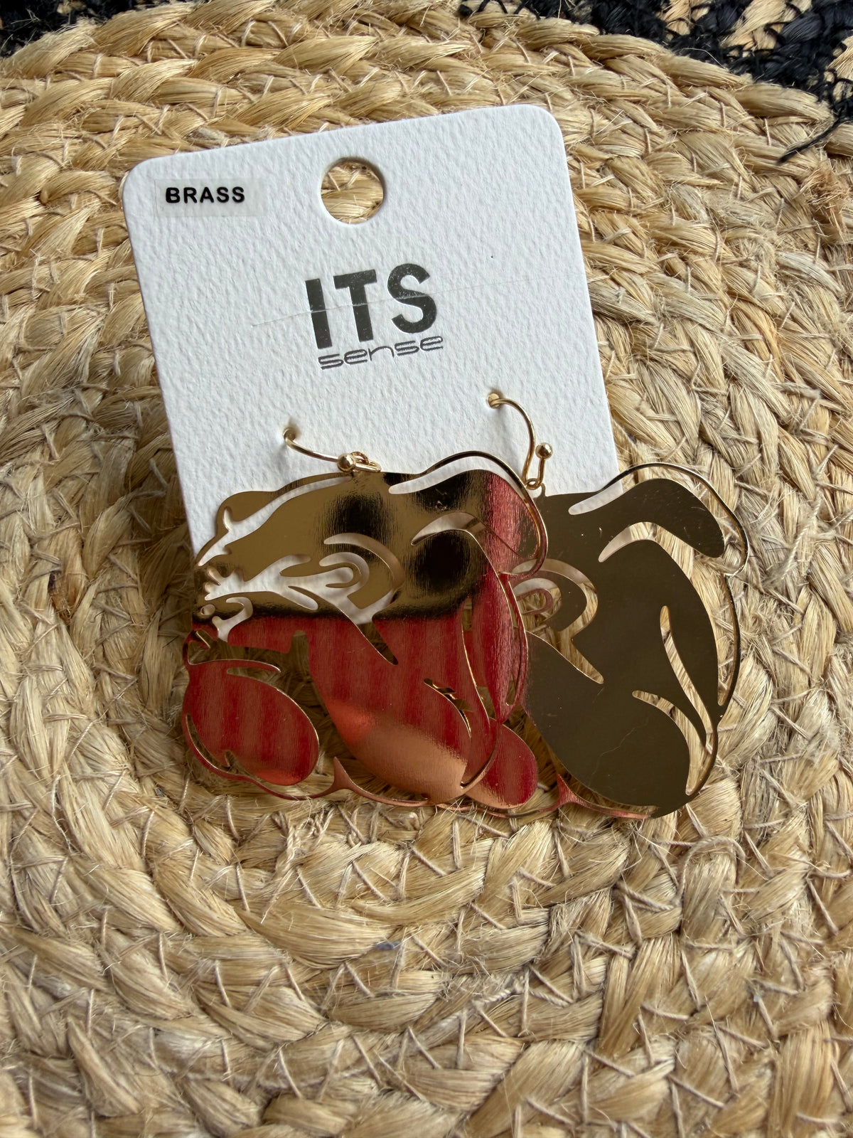 Gold Bulldog Dangle Earrings