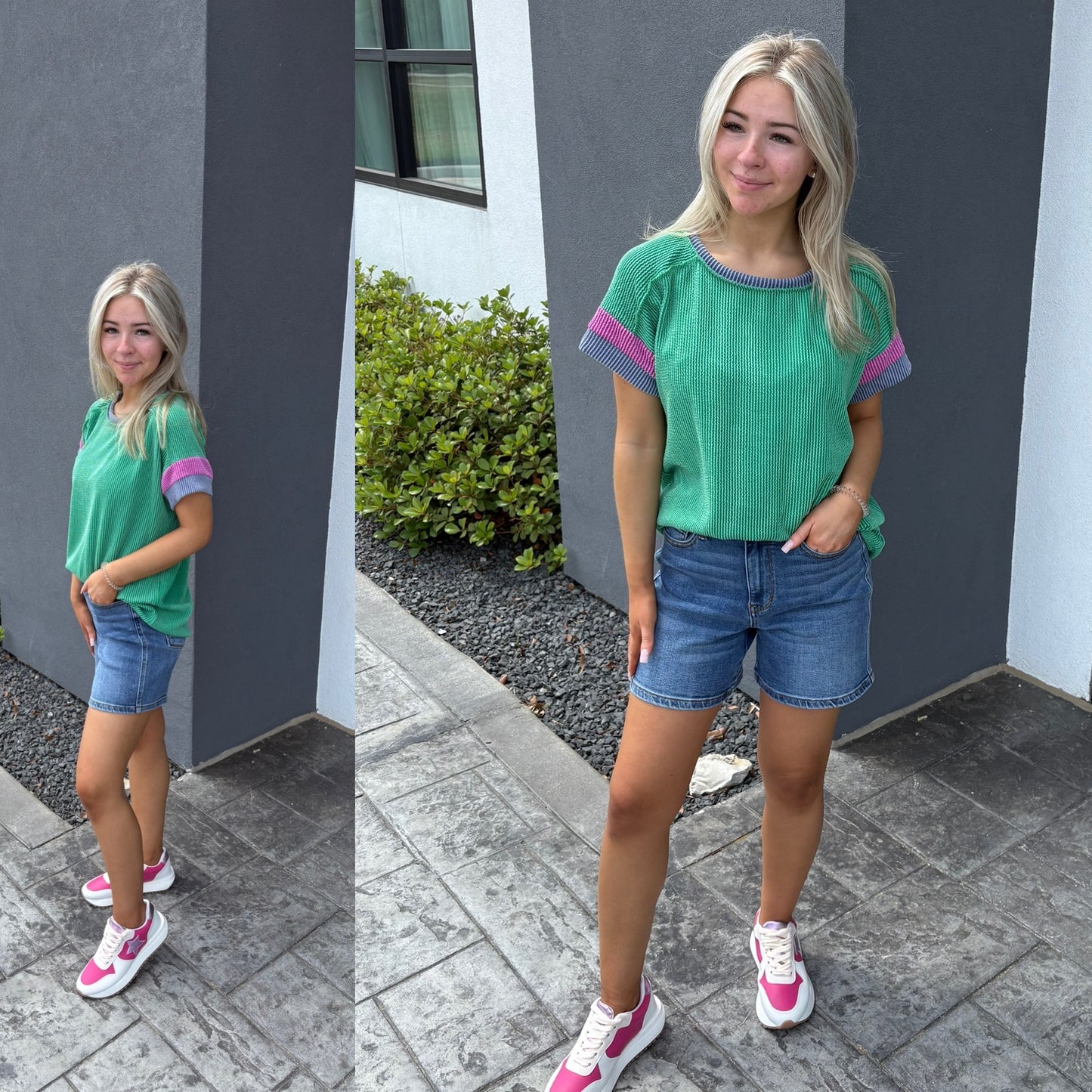 2 Button Mid length Judy Blue dad short