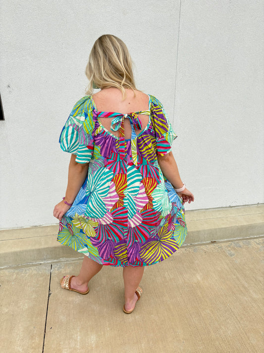 Summer in the Tropics Dress with Pockets