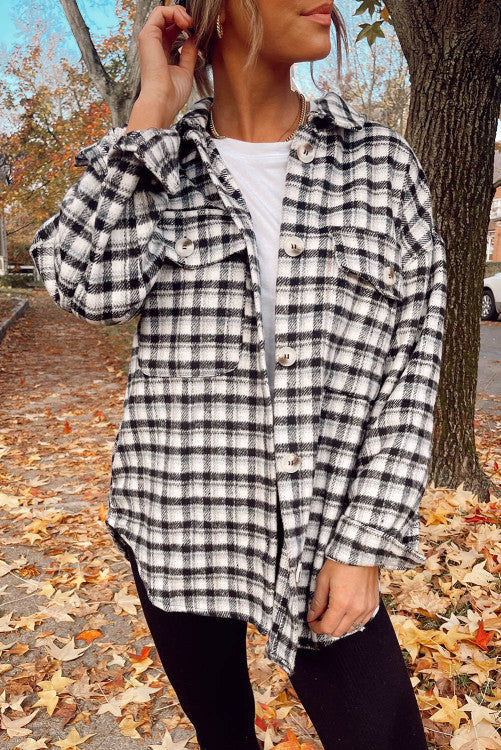 Black & White Plaid Shacket