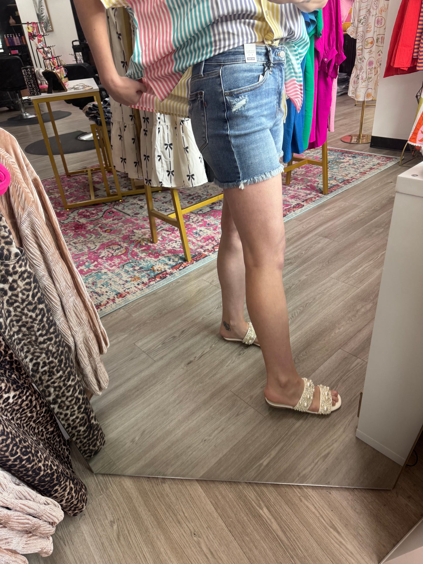 Judy Blue High Rise Frayed Hem Shorts