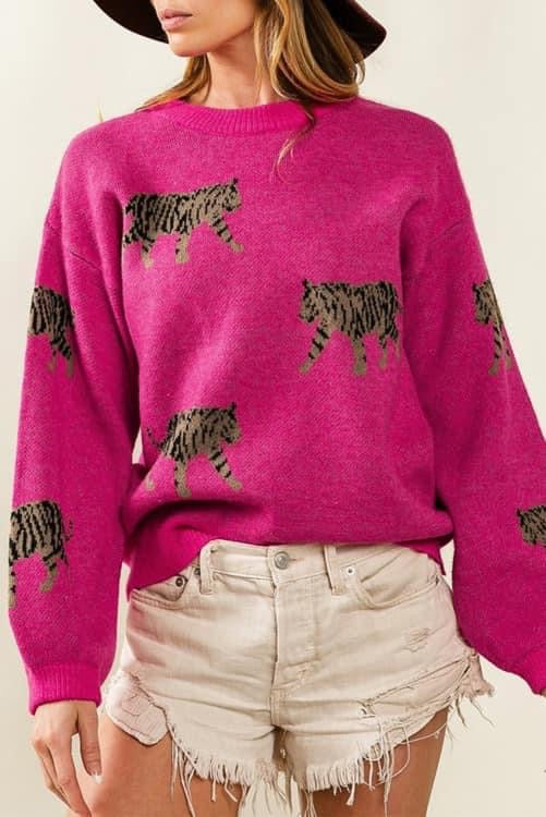 Pink Jaguar Sweater