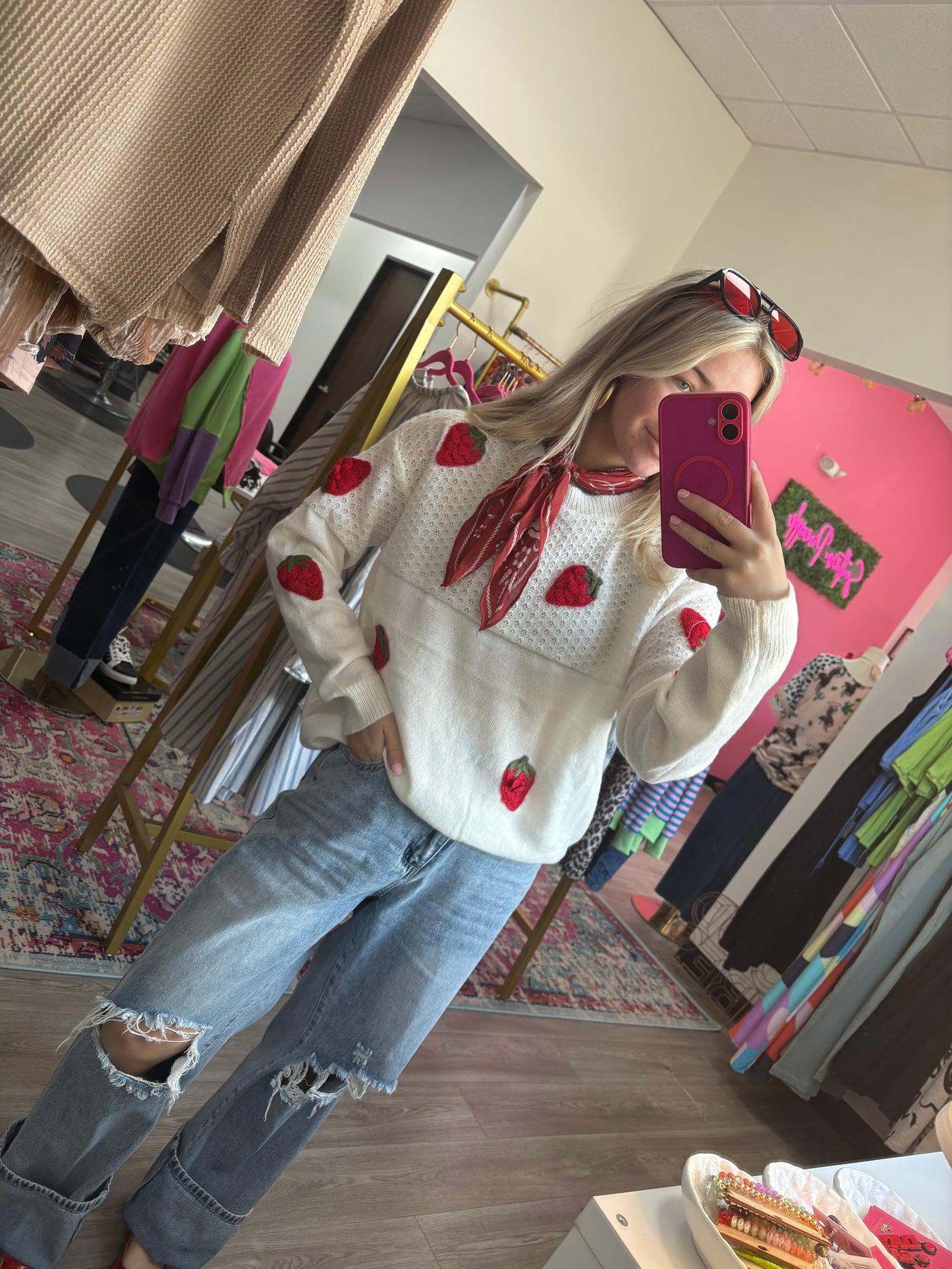 Strawberry Sweater