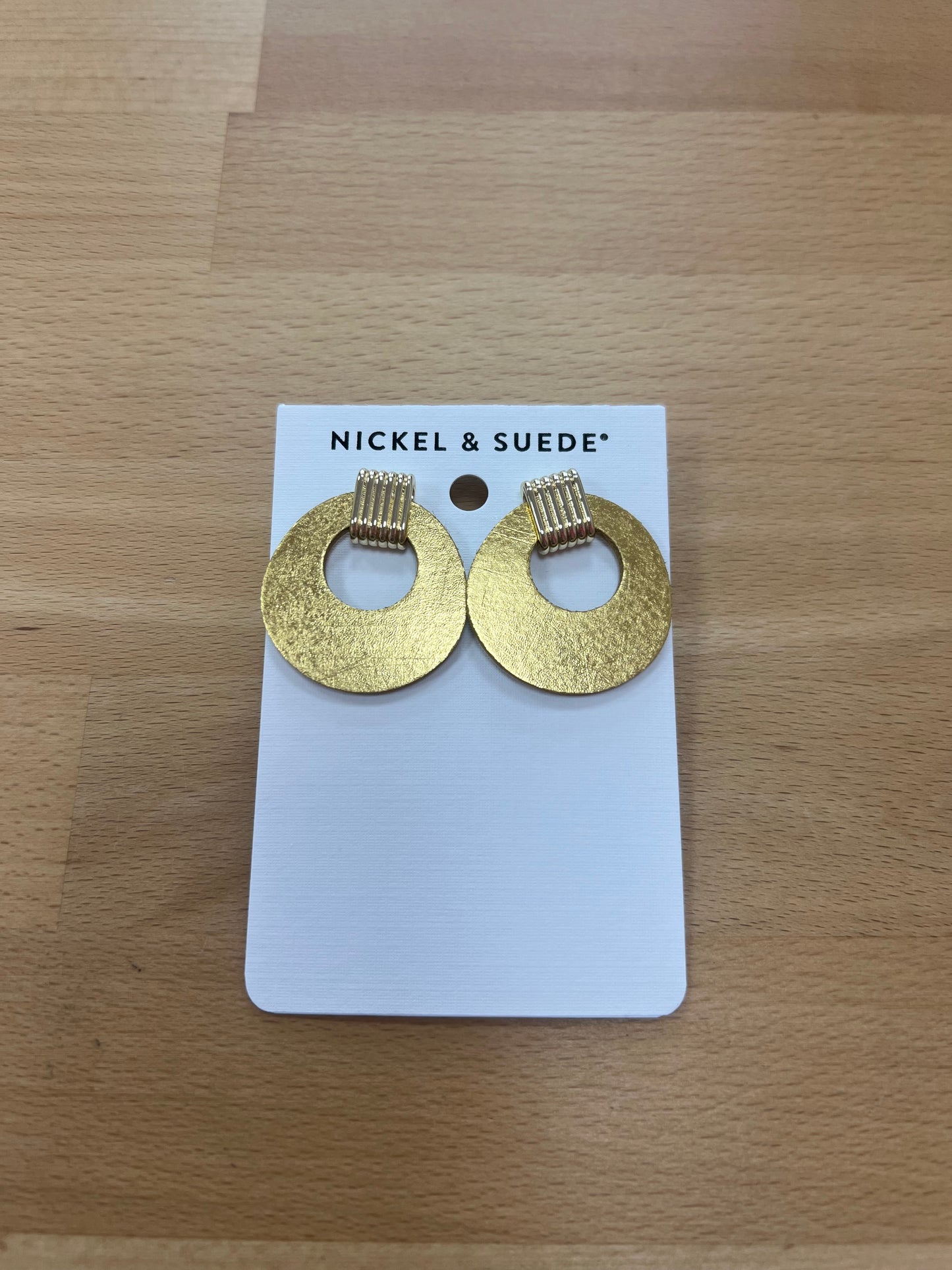 Nickel & Suede Vintage Gold Evan