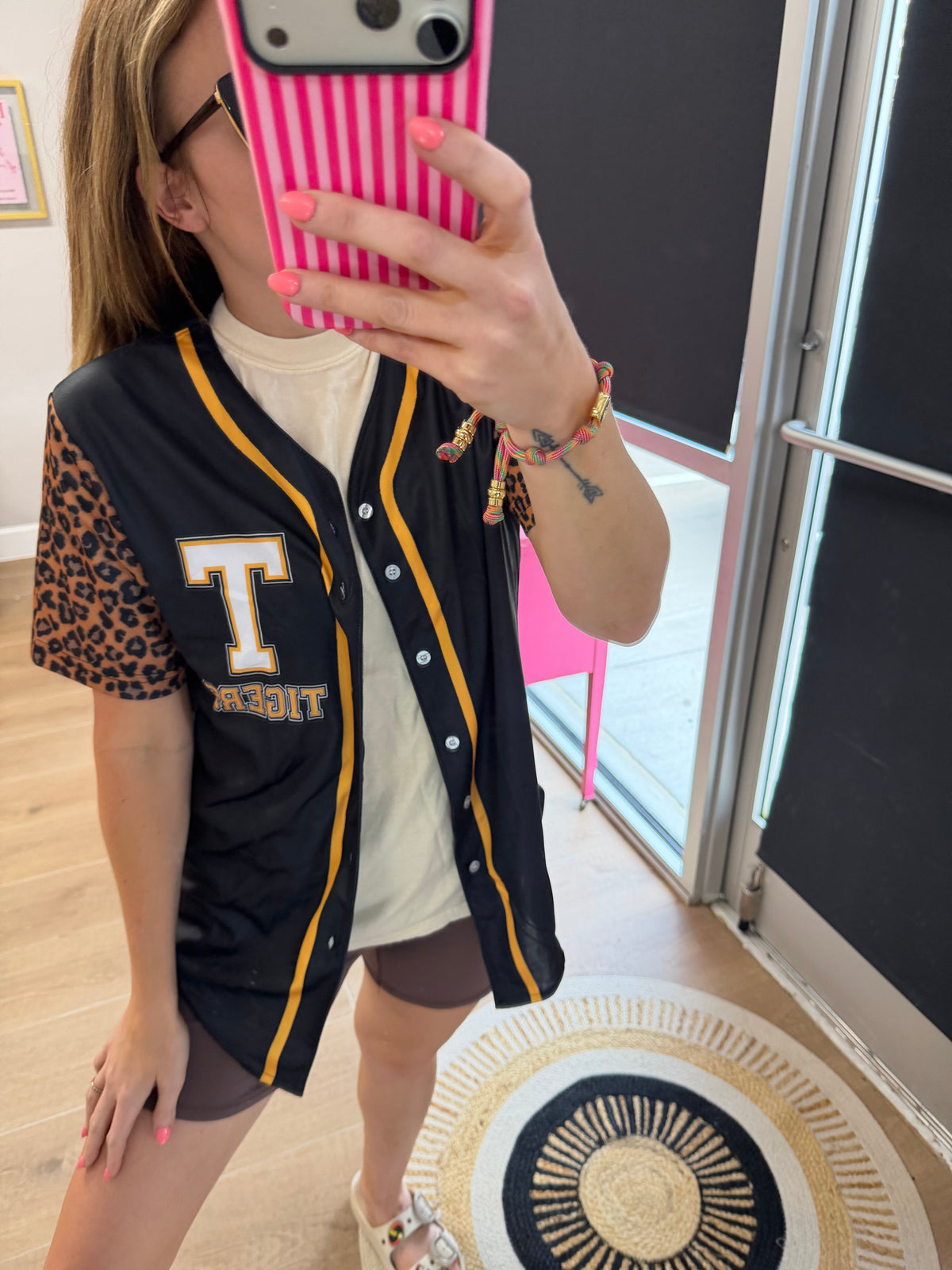 Tomball Tigers Spirit Jersey | Leopard Sleeve Gameday Top | Tomball TX