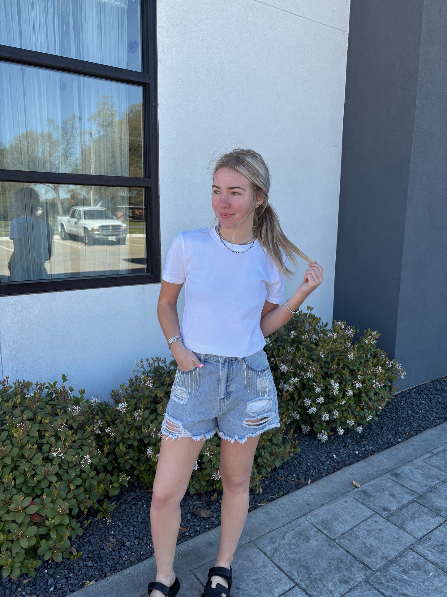 White Basic Layering Tshirt