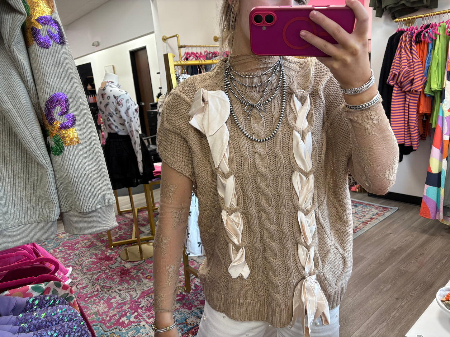 Tan Lace Undershirt
