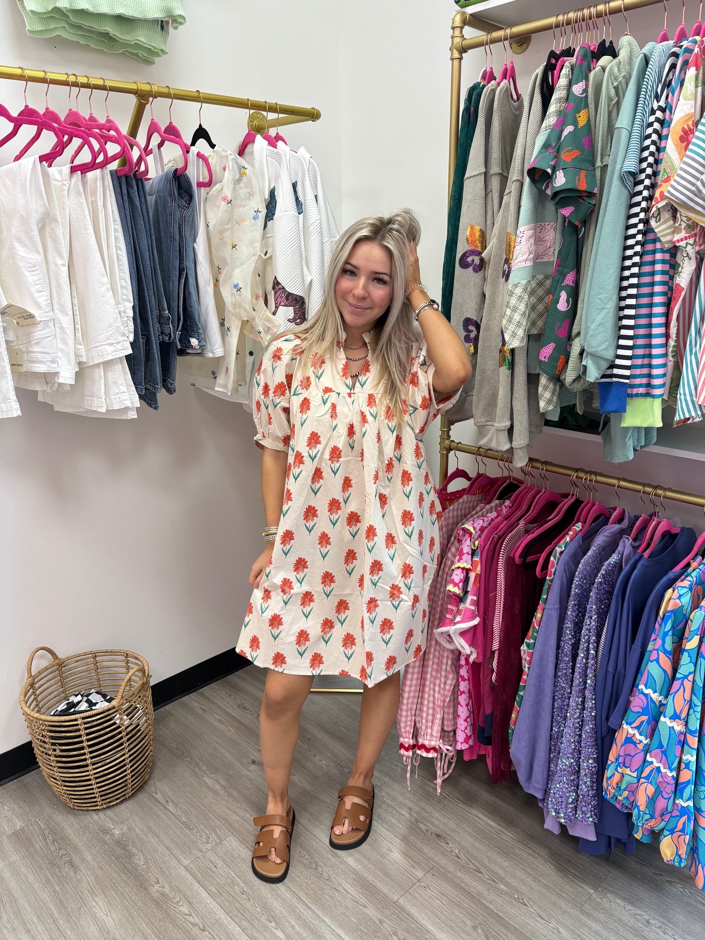 Floral Print Mini Dress