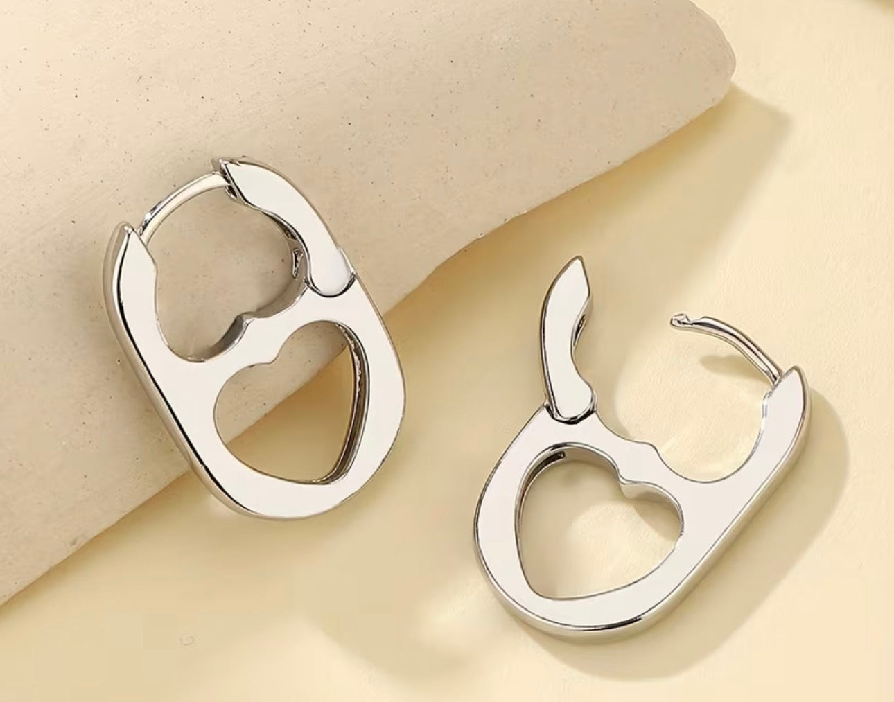 Bottle Cap Heart Earrings