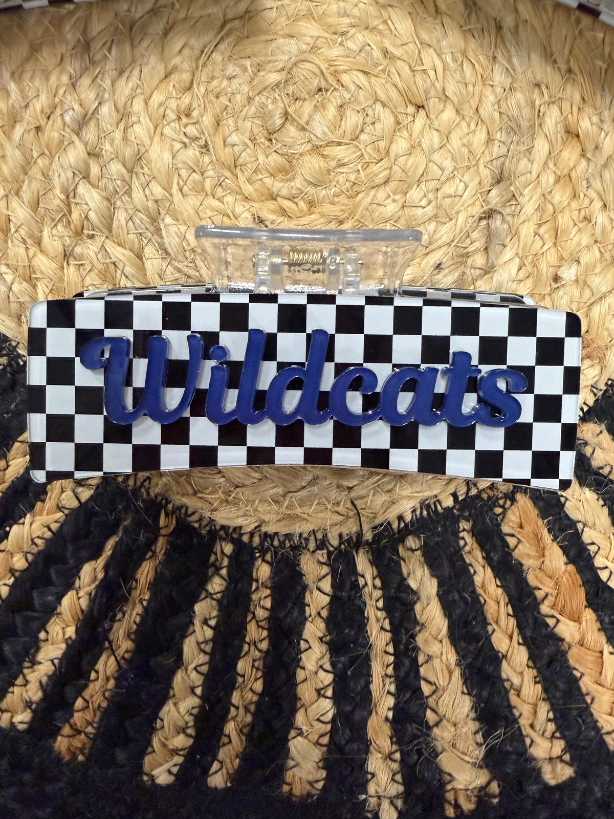 Checkered Mascot Claw Clip