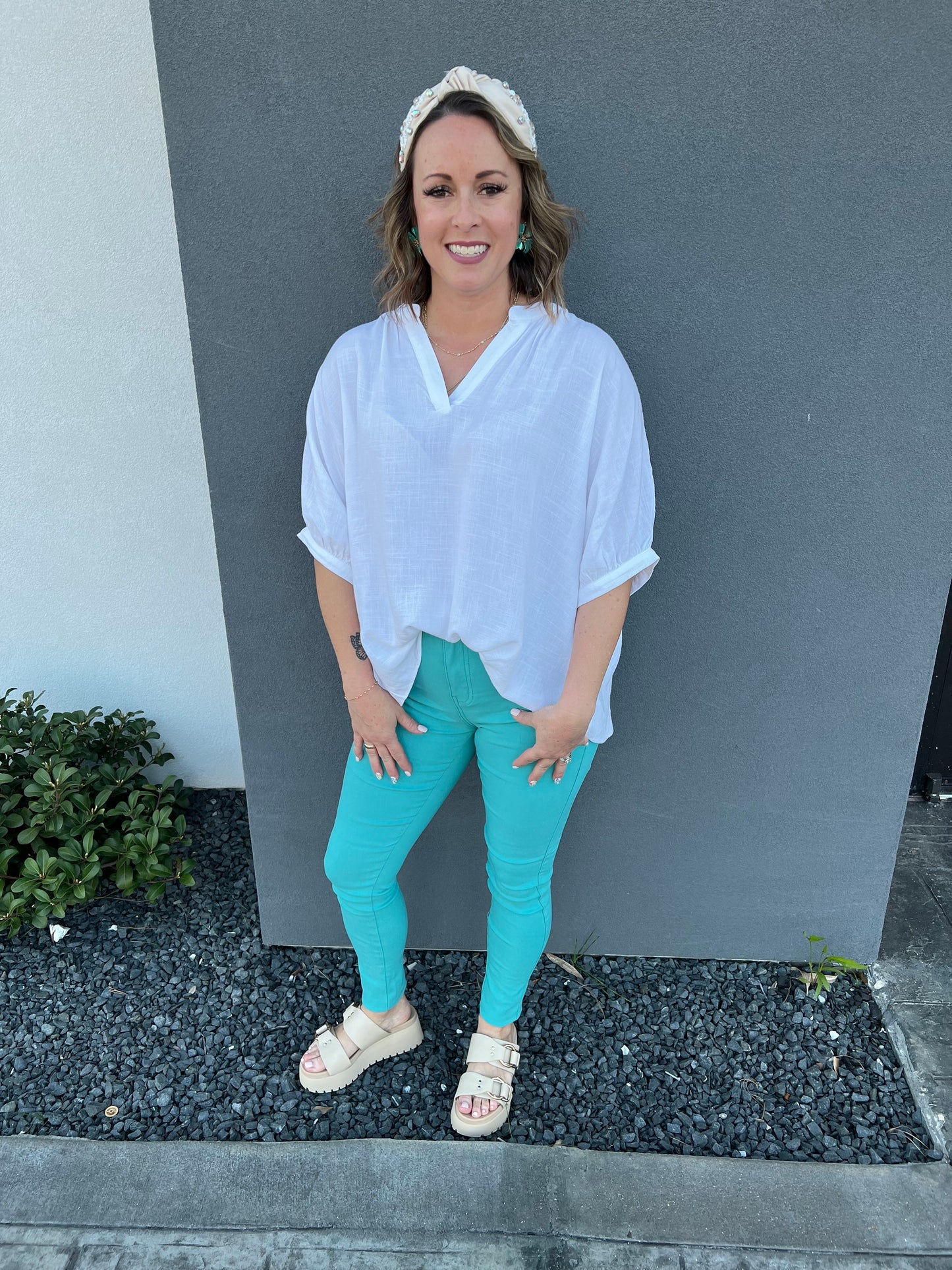 Lover Teal Skinny Jean