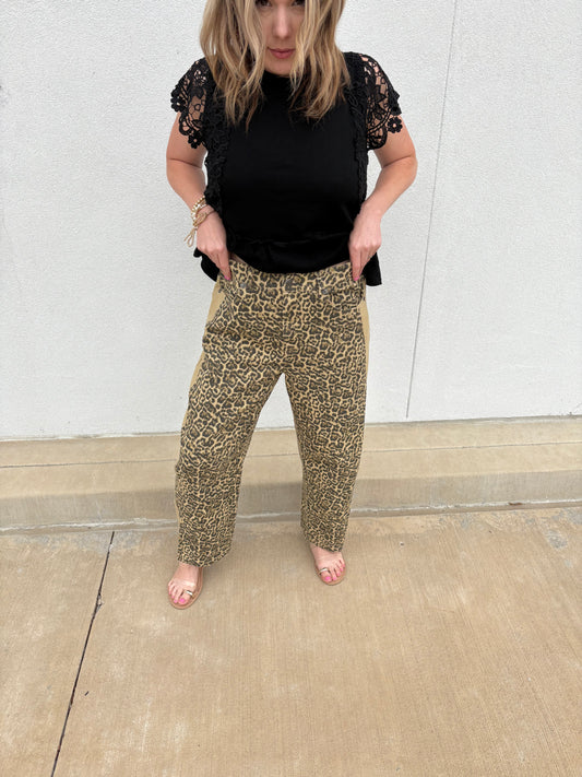 Wild & Free Stretch Pants – Leopard Print