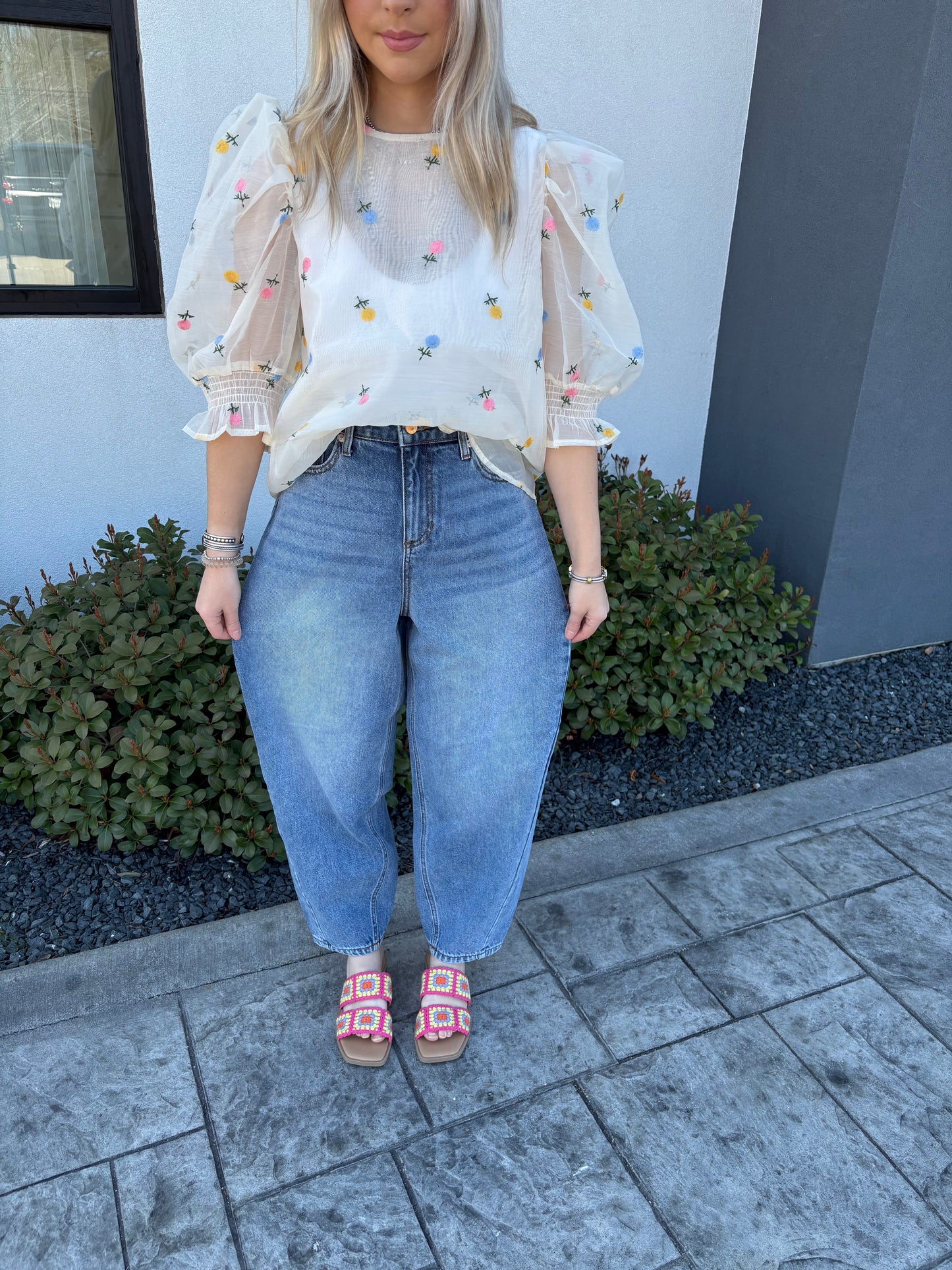 Light Wash Barrel Jeans