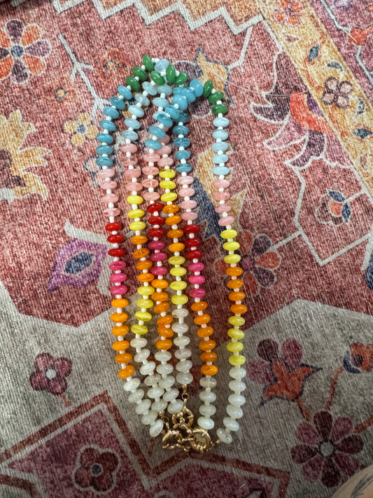 Rainbow Beaded Necklace