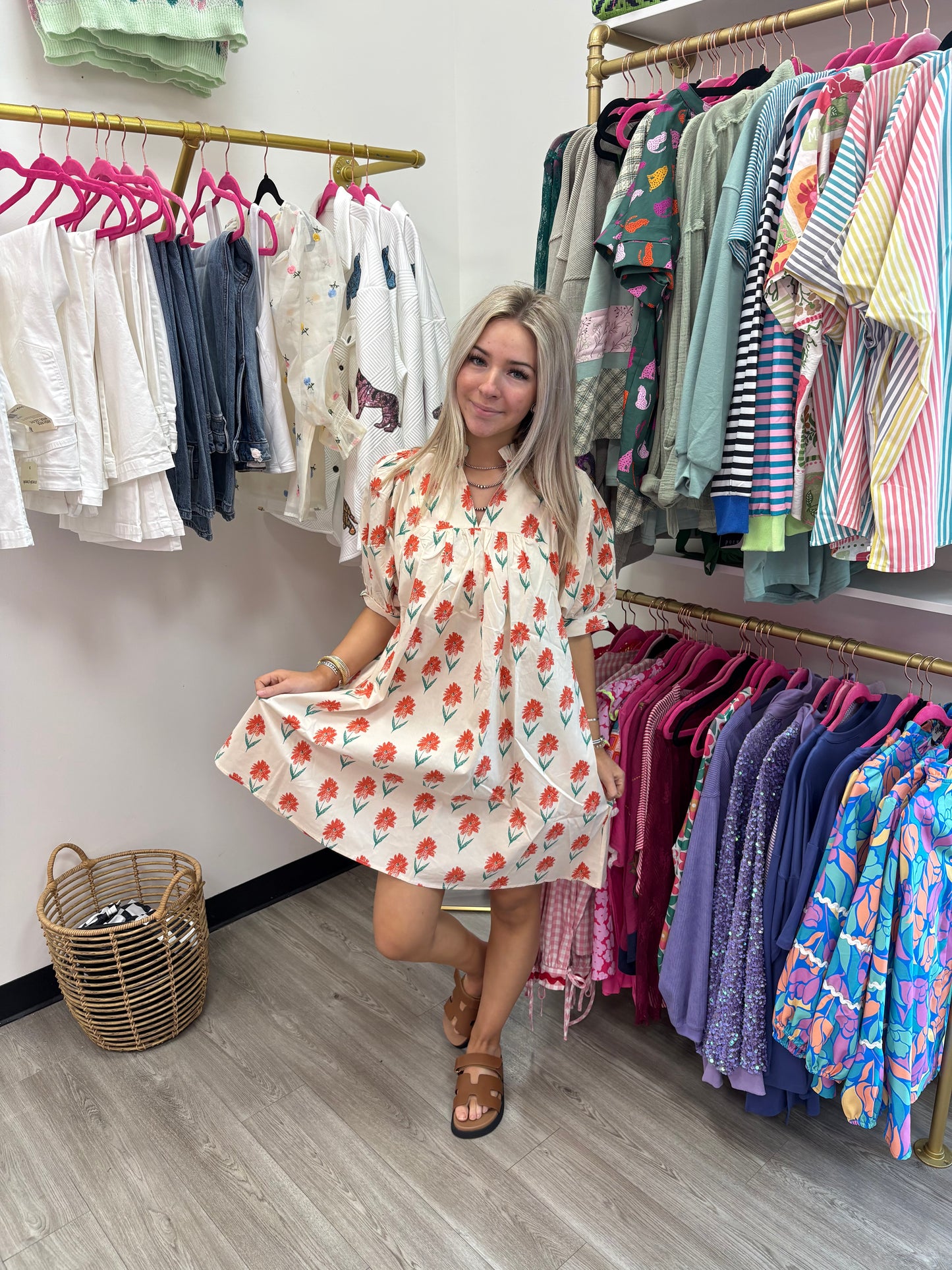 Floral Print Mini Dress