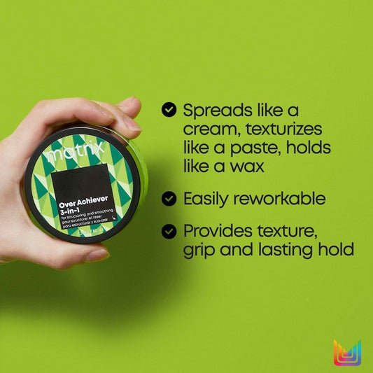 Matrix Over Achiever 3-in-1 | Cream Paste Wax for Structure & Smoothness