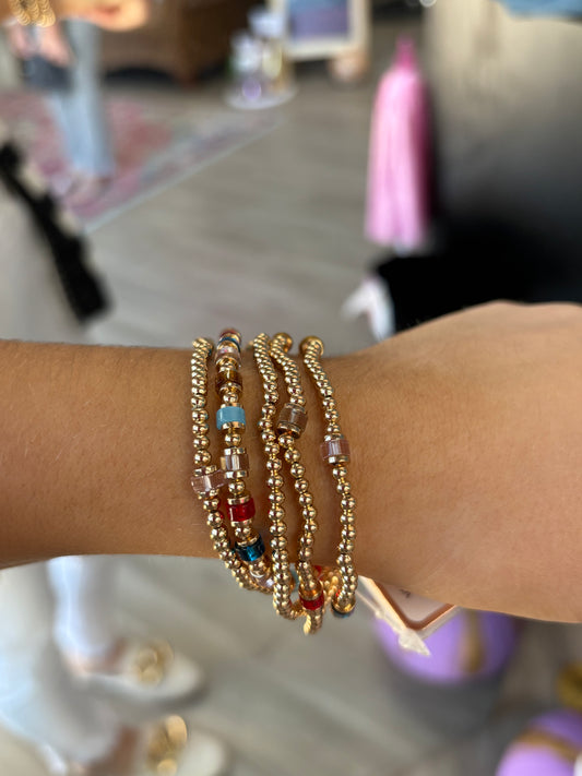 Gilded Confetti Bracelet Stack (Set)