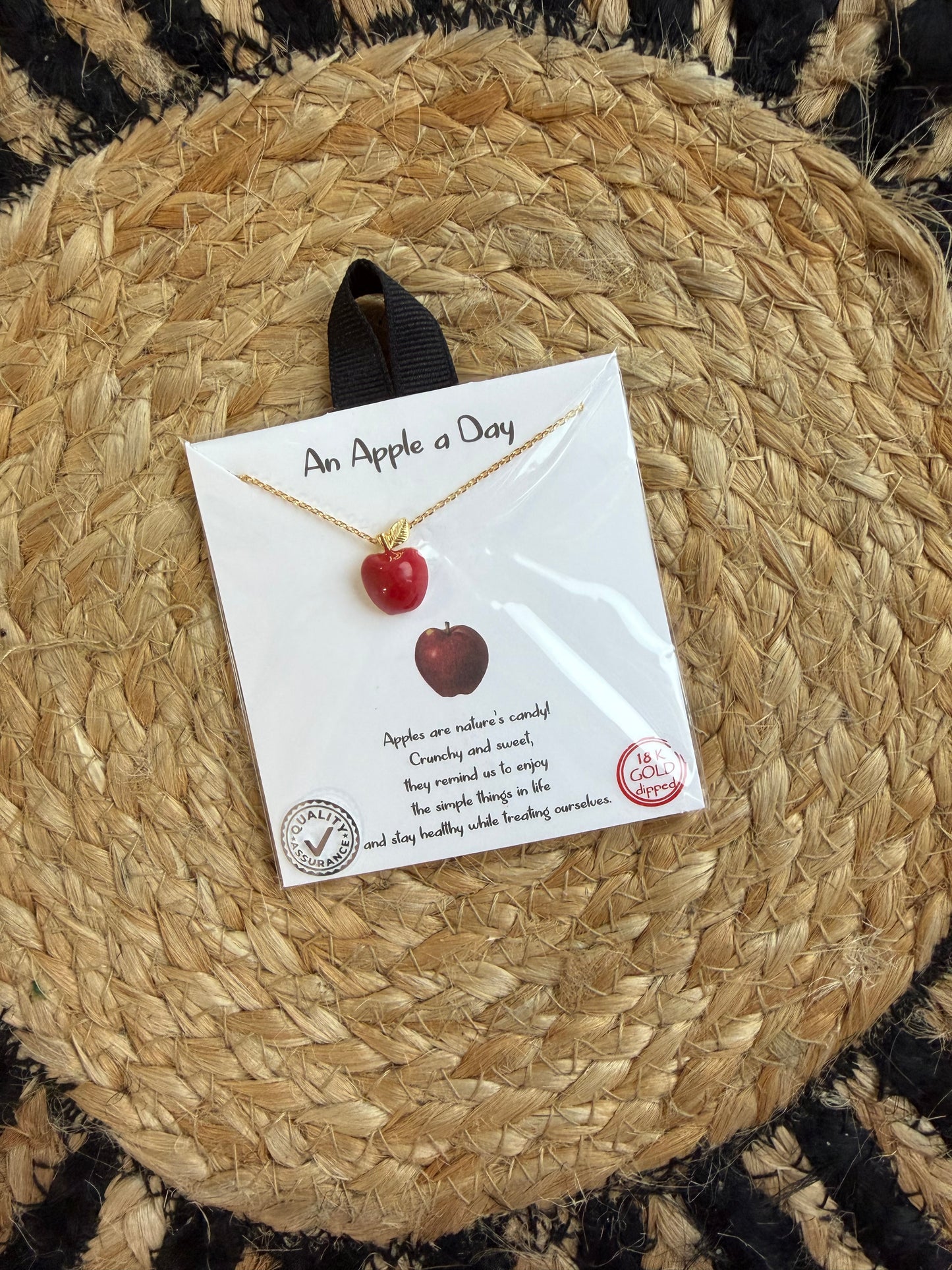 Teacher Apple Pendant Necklace