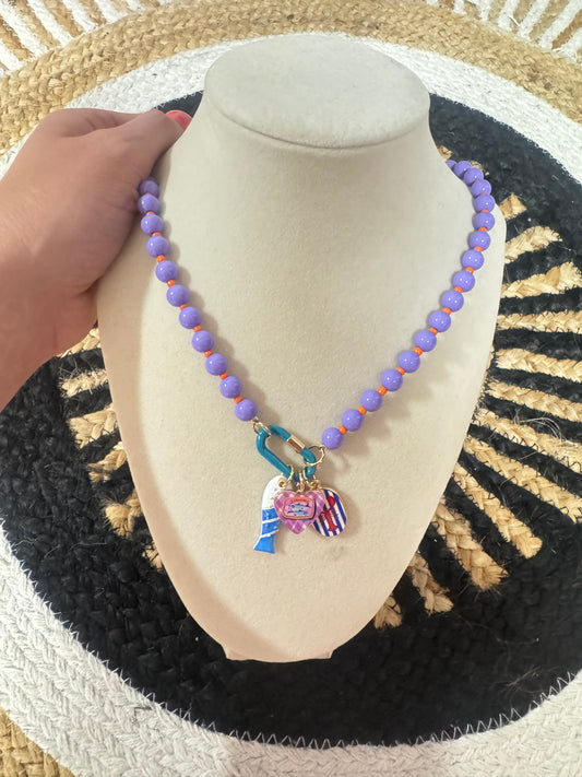 Purple Summer Charm Necklace