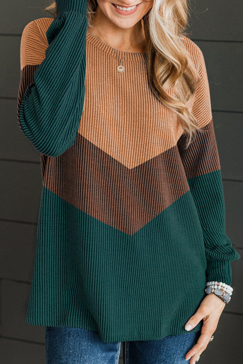 Colorblock Ribbed Longsleeve
