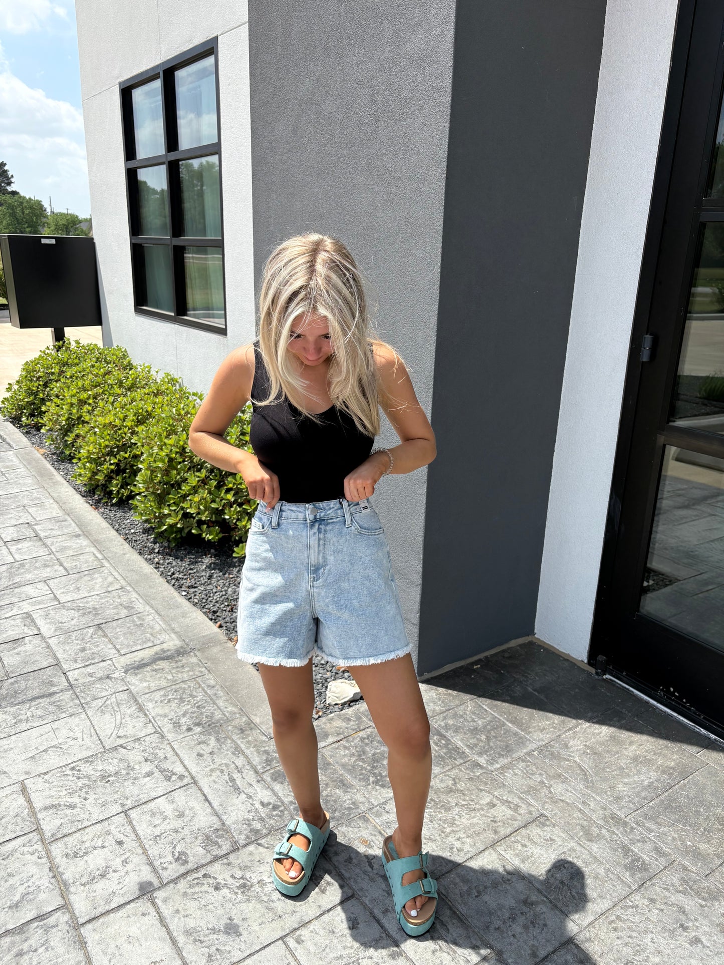 High Rise Mineral Wash Judy Blue Shorts