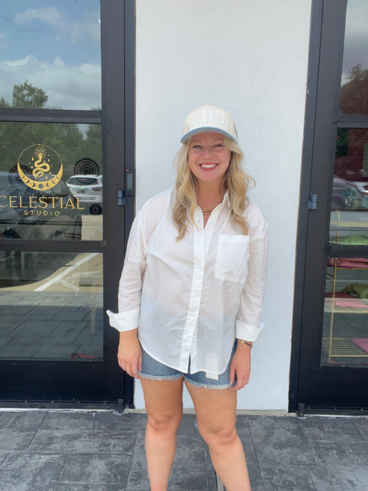 Chic & Crisp White Button-Up Shirt