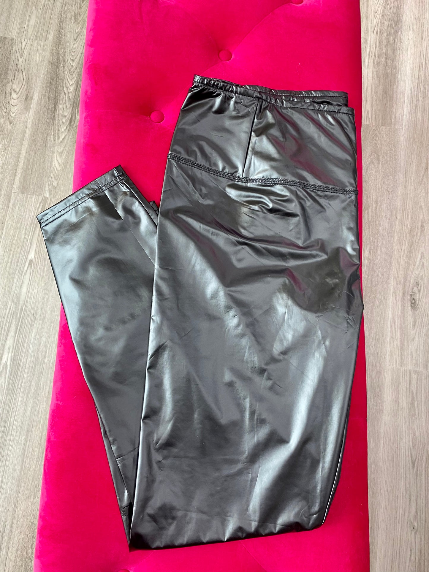 Faux leather pants