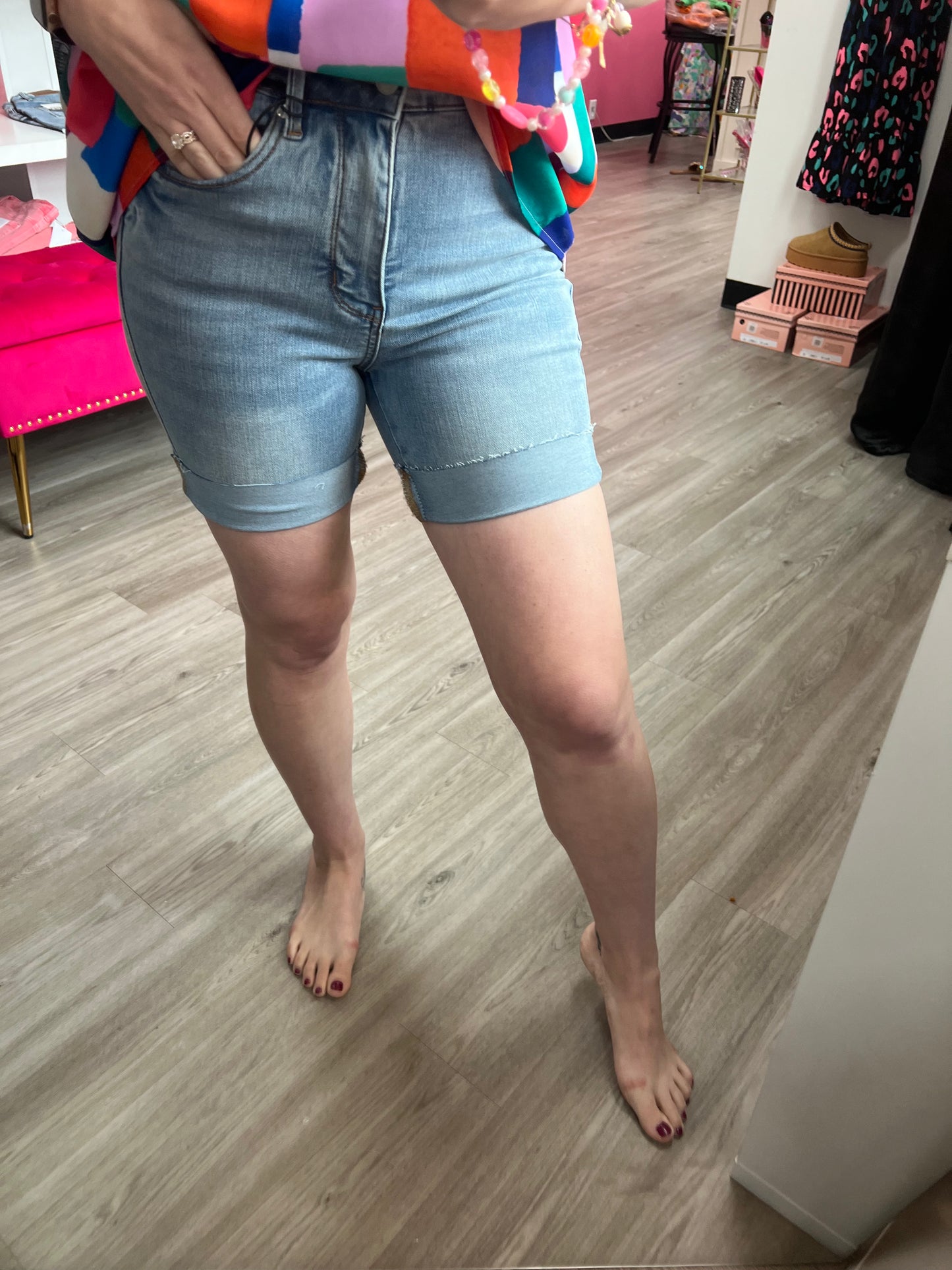 Blue Jean Tummy Control Judy Blue Shorts