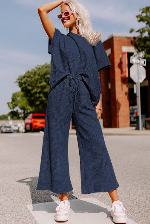 Navy Blue Textured Set
