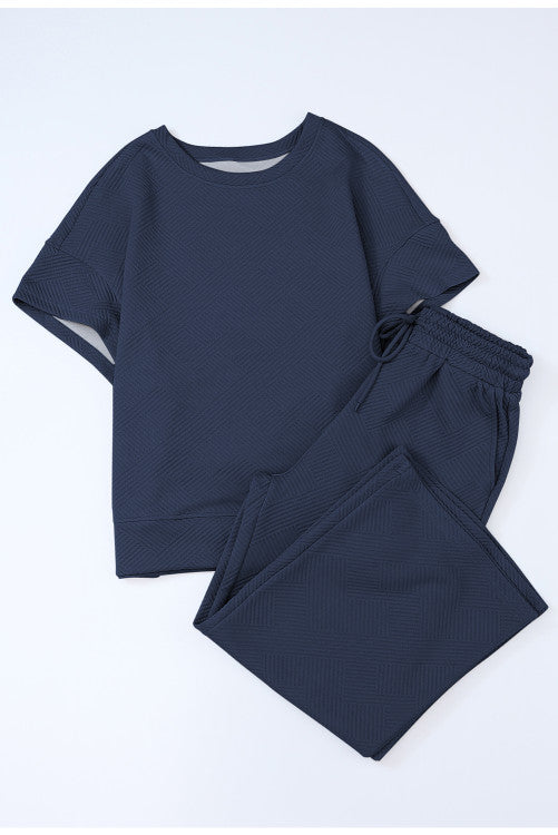 Navy Blue Textured Set
