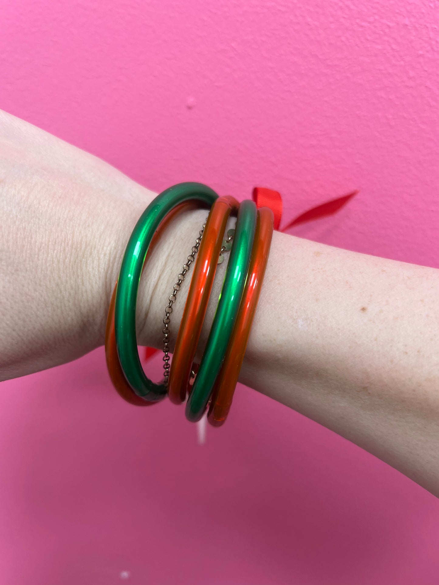 Christmas tube bracelets